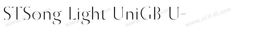 STSong Light UniGB U字体转换